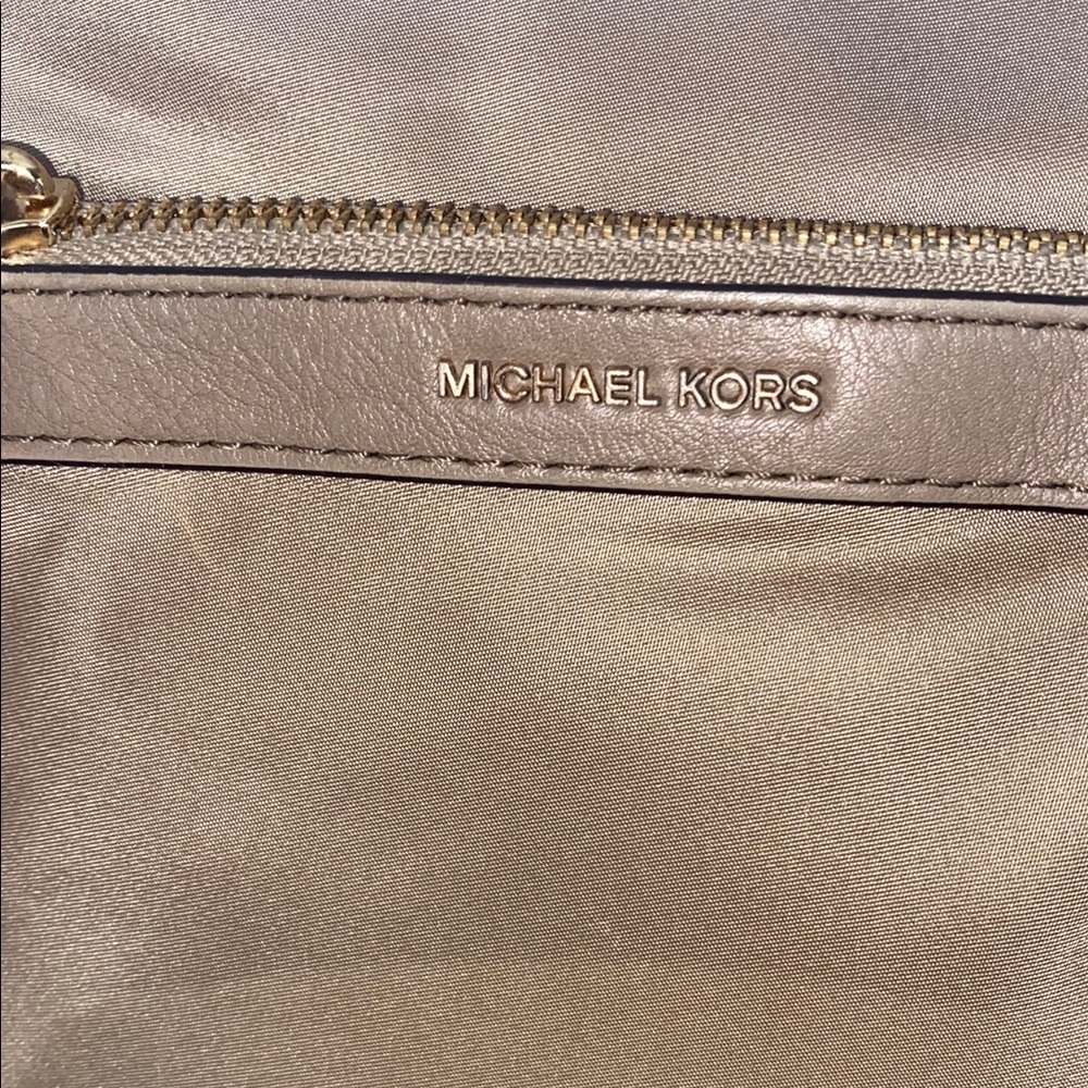 MICHAEL Michael Kors gold tan Crossbody Bag with Leather Trim - Picture 2 of 13